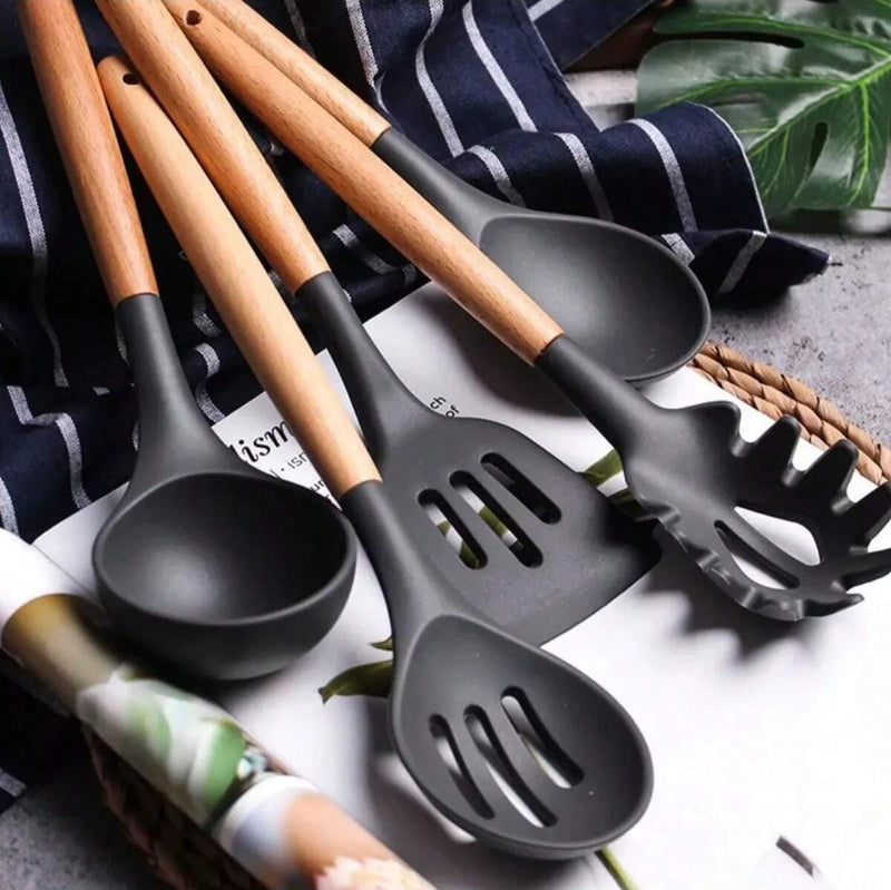 Kit Utensílios De Silicone Para Cozinha 12 Peças