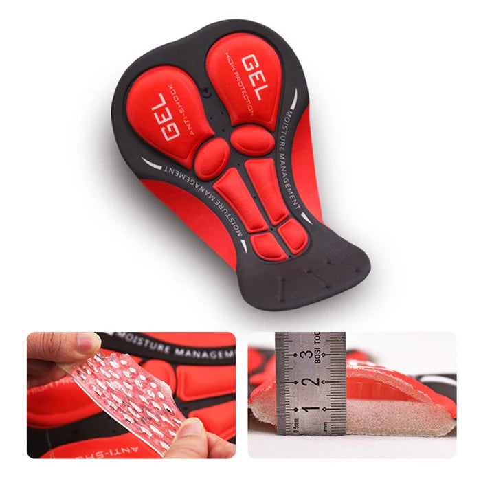 Boxer de Ciclismo Profissional - Acolchoado Espessado em Gel 5D