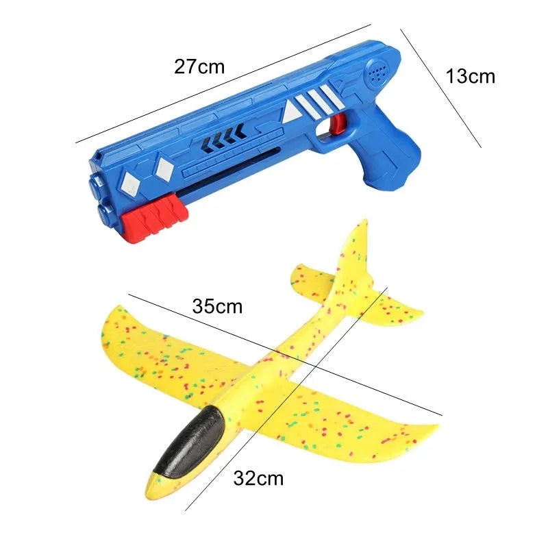 RocketPlane™ - Avião Planador Aerodinâmico + Lançador