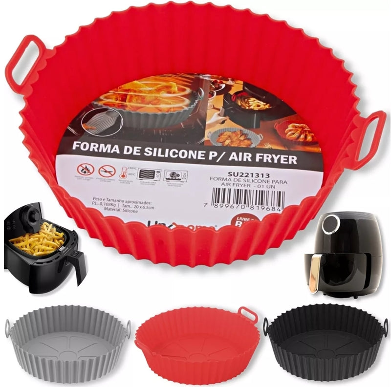 Forma de Silicone para Air Fryer e Micro-Ondas